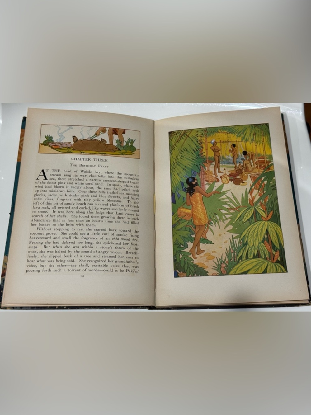 Vintage 1928 KIMO by Alice Cooper Bailey, Hawaii color illustrations HC book - Picture 10 of 16